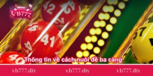 Thông tin về cách nuôi đề ba càng